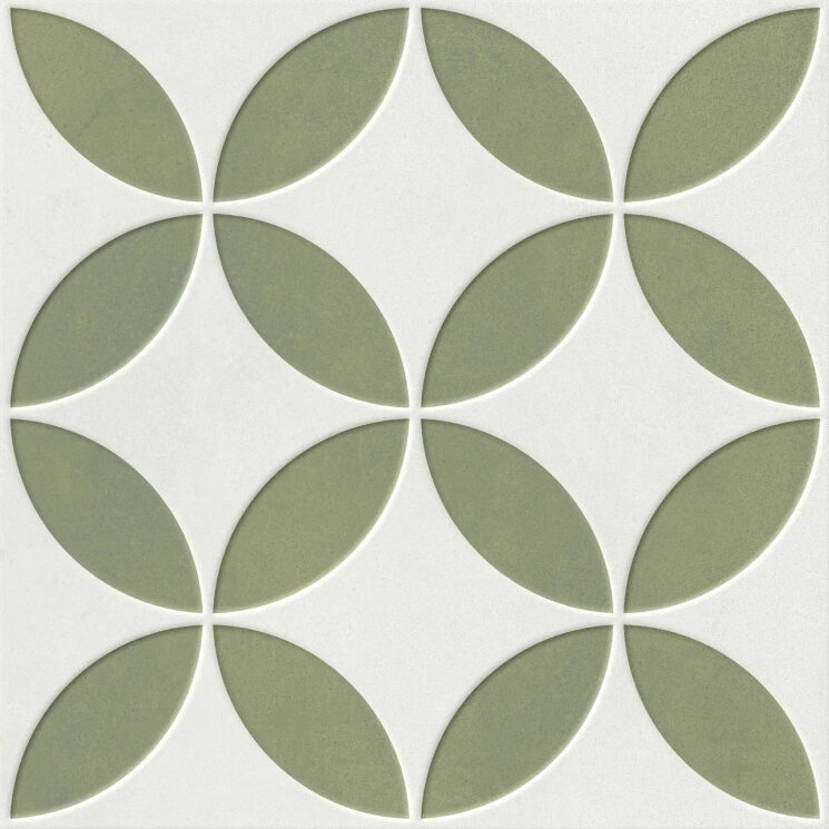 Плитка MAYARI GREEN PETALSLT 22 3 - 22.3x22.3 37798 Mayari з колекції Mayari Harmony