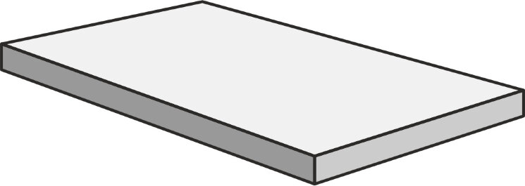 Кутова сходинка 33x80 Resine Gradino Costa Retta Angolo Dx Bianco Nat. Ret - Resine - 93152 з колекції Resine La Fabbrica