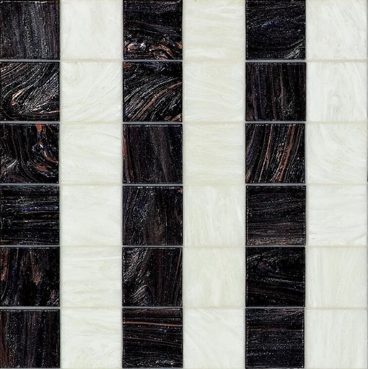 Мозаїка Rayures Noires 30.8x30.8 Decori 50 Bisazza з колекції Decori 50 Bisazza
