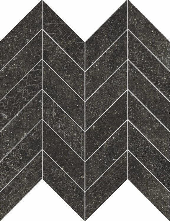Мозаїка 30x31 NA74 Black Mosaico Chevron Edimax Astor Concert з колекції Concert EdimaxAstor