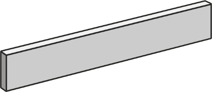 Плінтус 7x60 Silver Grey Bat Rett - Bet з колекції Bet Gambini