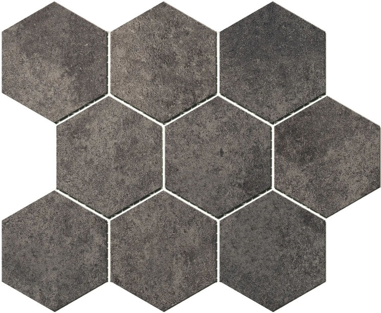Мозаїка Umbria Grafito Hexagono - 29.2x35.5  Umbria з колекції Umbria Cristacer