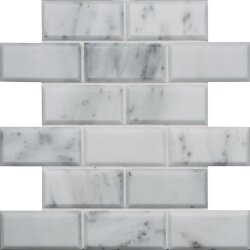 Мозаїка Viano White Polished Bevel Brickbond Mosaic 26.1x30.5 Earthworks Original Style