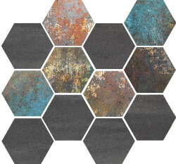 Мозаїка Denver mosaic hex corten steel 29,7х34,5