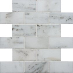 Мозаїка Viano White Polished Brickbond Mosaic 26.1x30.5 Earthworks Original Style