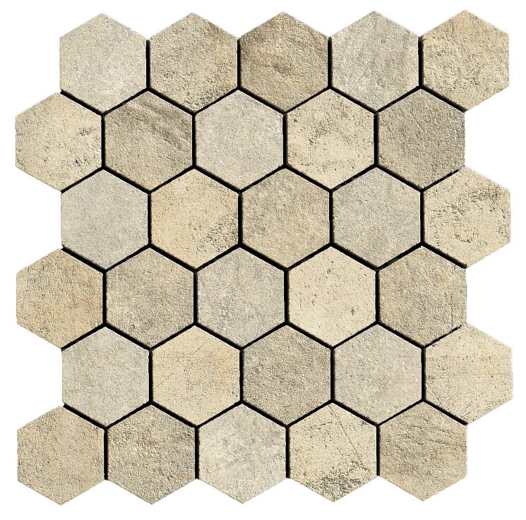 Мозаїка 28x29 154314 Desert esagona nat rett La Fabbrica Jungle Stone з колекції Jungle Stone La Fabbrica