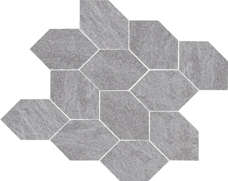 Мозаїка 30x32 P010096 Re grey mosaico foliage Pastorelli Recode з колекції Recode Pastorelli