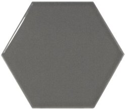 Плитка (12.4x10.7) 21913 Hexagon dark grey Eq-10S - Scale
