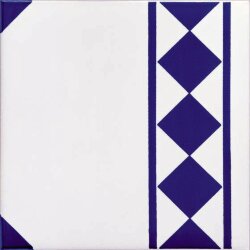 Декор (20x20) Spigoli Blu Terminale Le Geometrie - Ceramica Artistica Vietrese