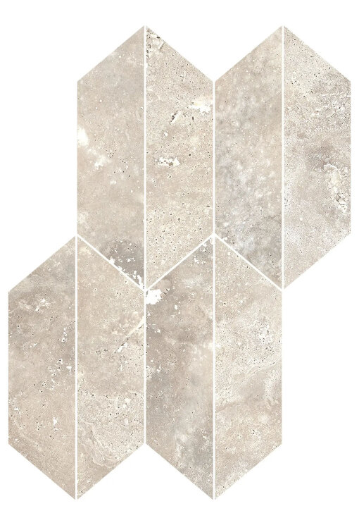 Мозаїка Travertino Cross Beige Mosaico Losanga - 29.4x40.7 RCLG Realstone_Travertino з колекції Realstone_Travertino Ragno
