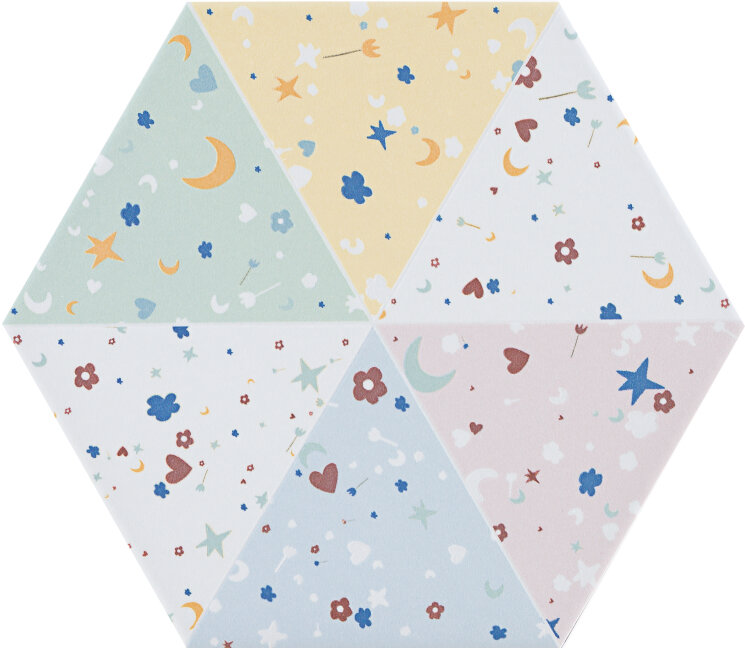 Плитка 19,8x22,8 Hex/Confetti21 Multi-Agatha 21 Confetti-15-292-558-1737 з колекції Agatha 21 Confetti Pamesa