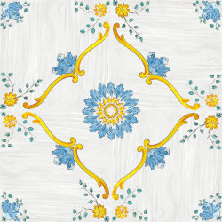 Плитка Cotto Mediterraneo Decoro Nerano Luc - 34x34 S3295P Cotto Mediterraneo