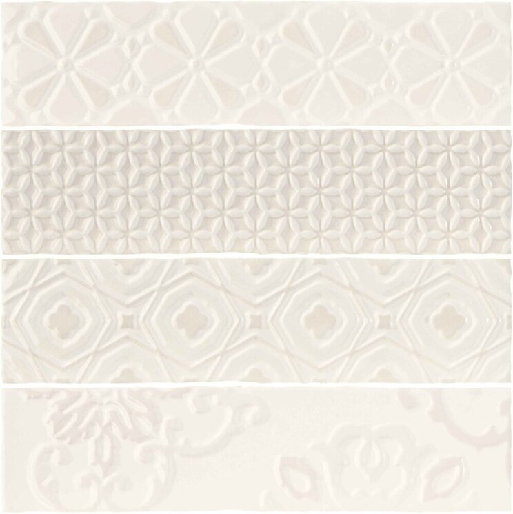 Плитка E232582 Ondine Relieve All White 7,5X30 Estudio з колекції Ondine Estudio Ceramico