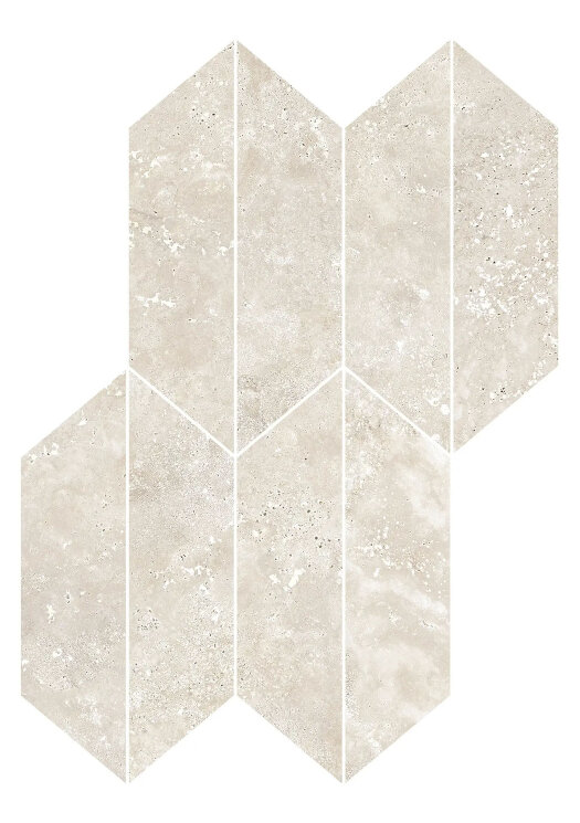 Мозаїка Travertino Cross Bianco Mosaico Losanga - 29.4x40.7 RCL9 Realstone_Travertino з колекції Realstone_Travertino Ragno