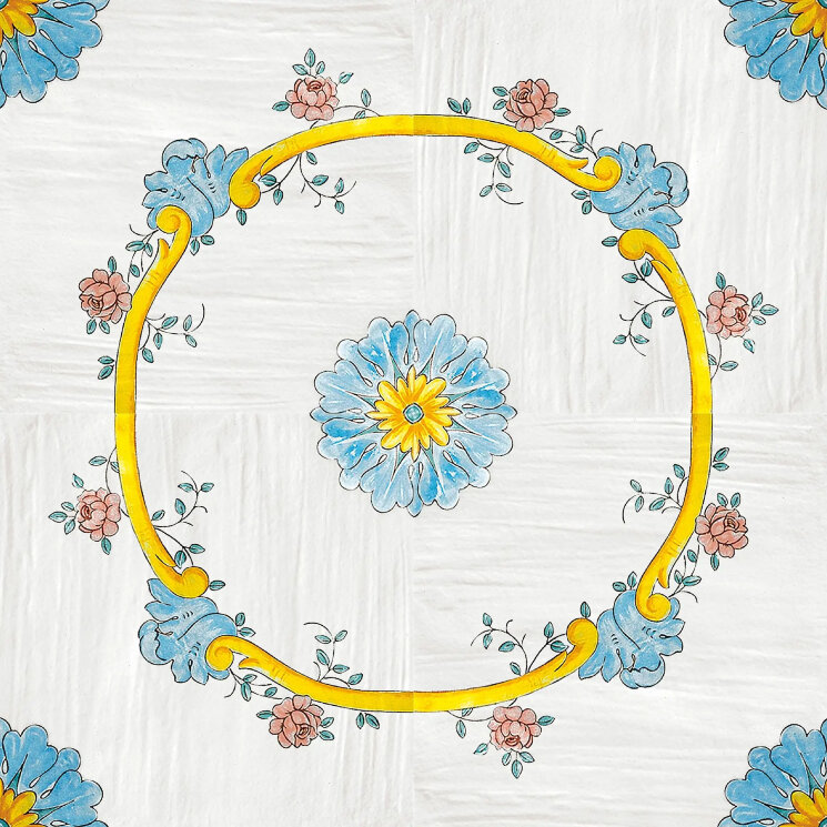 Плитка Cotto Mediterraneo Decoro Vivara Luc - 34x34 S3294P Cotto Mediterraneo з колекції Cotto Mediterraneo Savoia Плитка Cotto Mediterraneo Decoro Vivara Luc - 34x34 S3294P Cotto Mediterraneo з колекції Cotto Mediterraneo Savoia