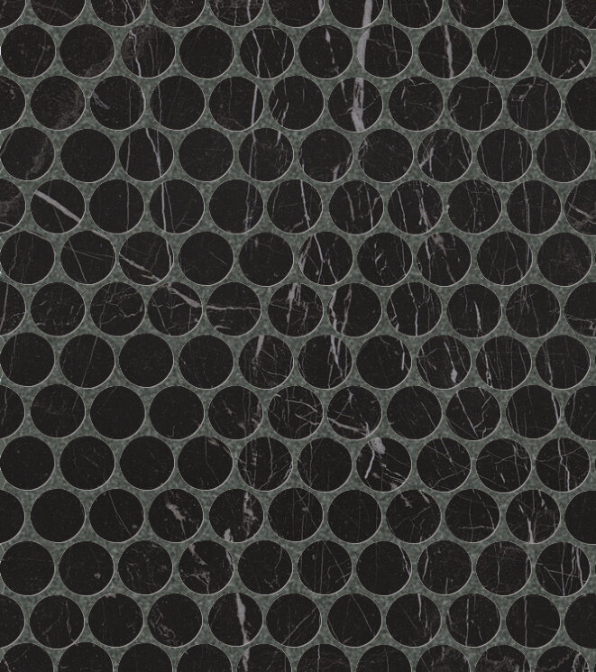 Мозаїка (29.5x32.5) fNJD Roma Diamond Nero Reale Round Gres Mos. - Roma Diamond з колекції Roma Diamond FAP