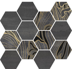 Мозаїка Denver mosaic hex fiori steel  29,7х34,5