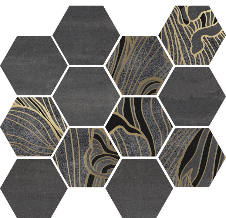Мозаїка Denver mosaic hex fiori steel 29,7х34,5 з колекції Denver Azteca Мозаїка Denver mosaic hex fiori steel 29,7х34,5 з колекції Denver Azteca