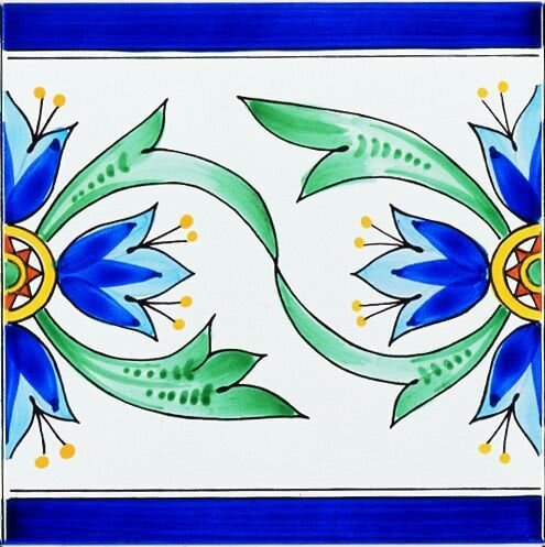 Декор (10x10) Alessandra10 IFestoni - Ceramica Artistica Vietrese з колекції Ceramica Artistica Vietrese Giovanni De Maio