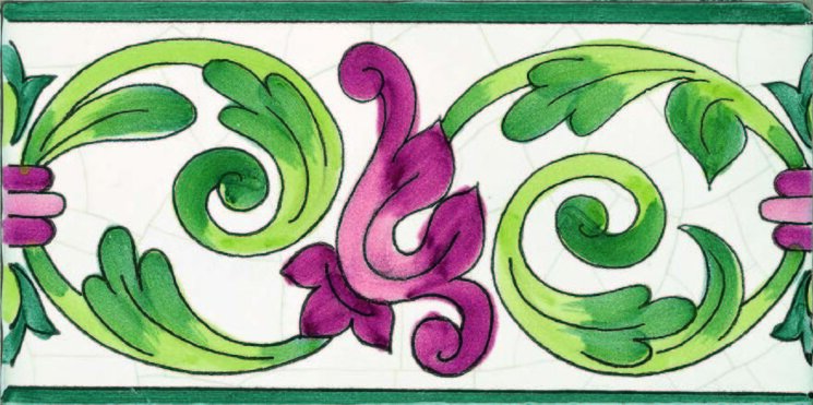 Бордюр (20x40) Corolle Greche - Cotto Salernitano з колекції Cotto Salernitano Giovanni De Maio