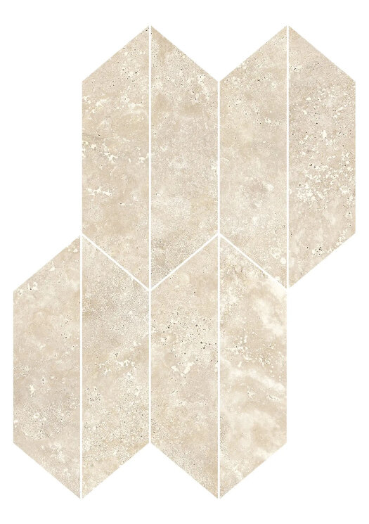 Мозаїка Travertino Cross Noce Mosaico Losanga - 29.4x40.7 RCLF Realstone_Travertino з колекції Realstone_Travertino Ragno