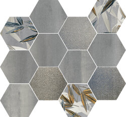 Мозаїка Denver mosaic hex foglia inox 29,7х34,5