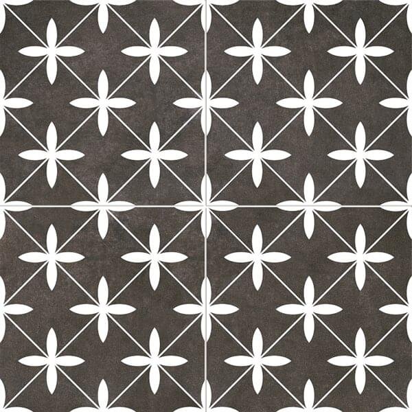 Декор Poole Black 45x45 Chic Dual Gres з колекції Chic Dual Gres