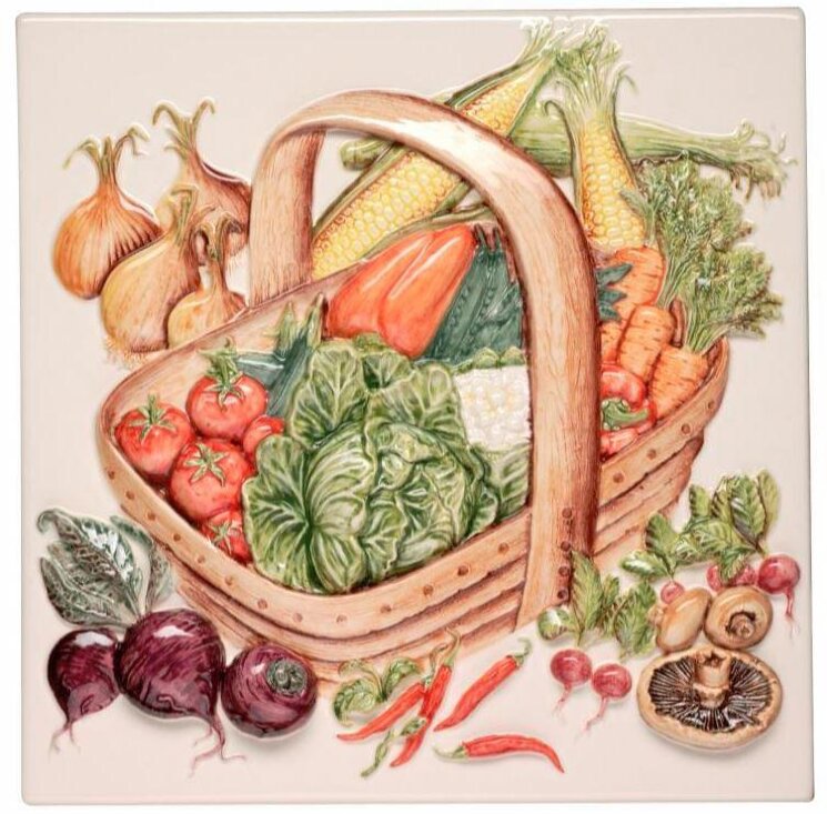 Декор Vegetable Trug Plaque Clematis 30x30 La Belle Original Style з колекції La Belle Original Style