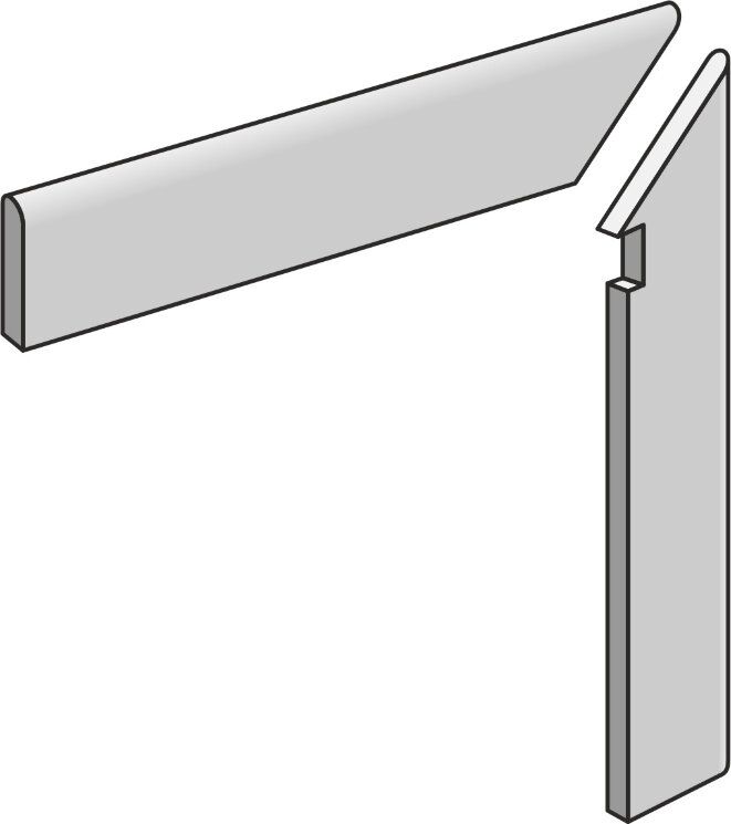 Плінтус 4,8x60 Grey Battiscala(Dx) Matt - Legarage - 81967 з колекції Legarage Cerdomus