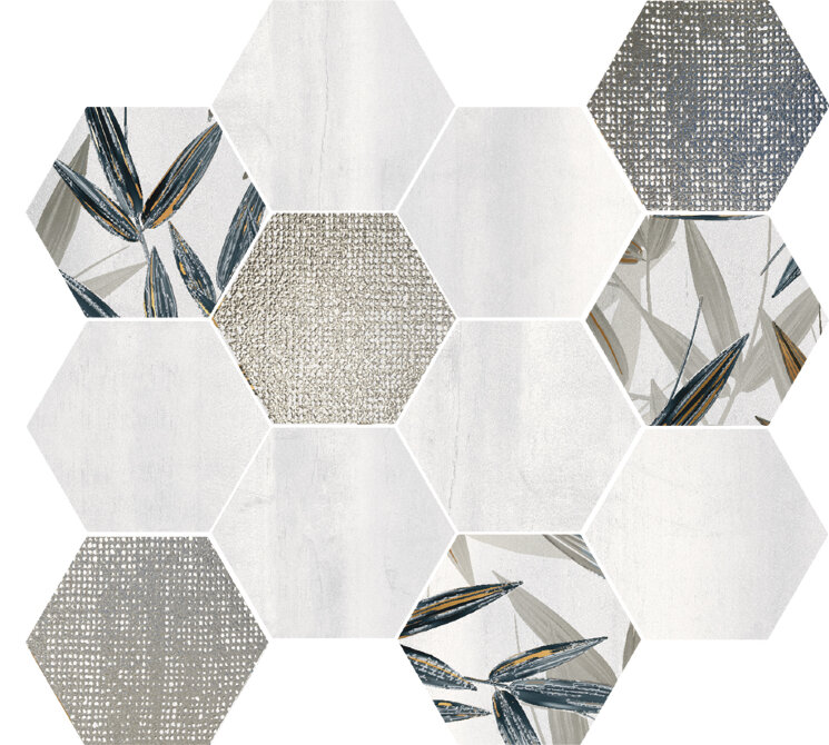 Мозаїка Denver mosaic hex foglia pearl 29,7х34,5 з колекції Denver Azteca