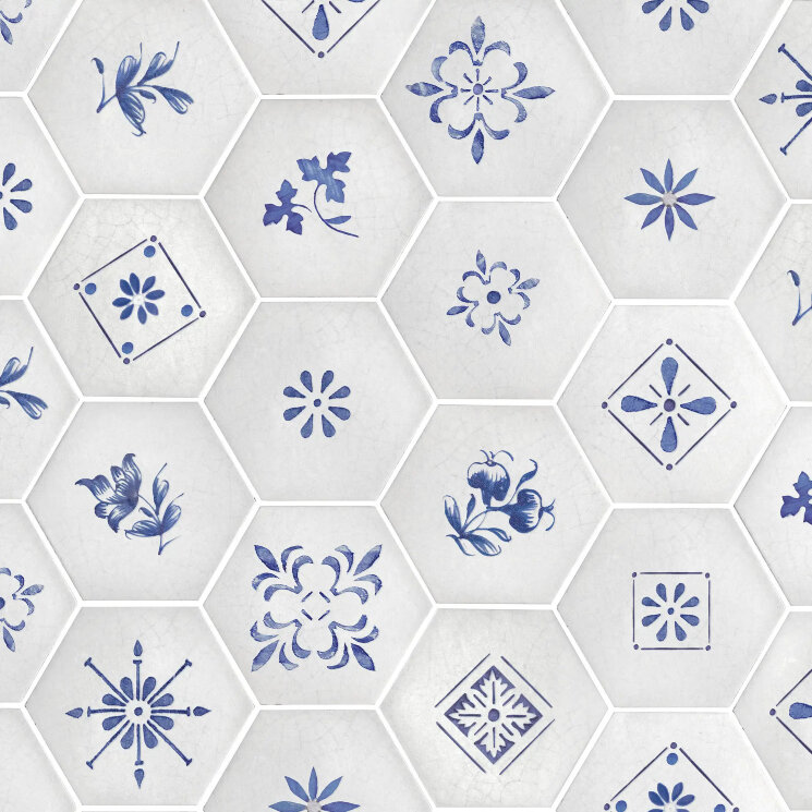 Плитка Dolcevita Esagona Flower - 15x17.3 15KESDOFL Dolcevita з колекції Dolcevita Keradom