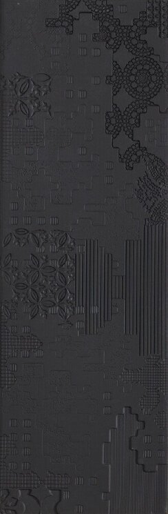 Плитка (18x54) Pubp02 Patchwork Relief Nero - Bas-Relief з колекції Bas-Relief Mutina