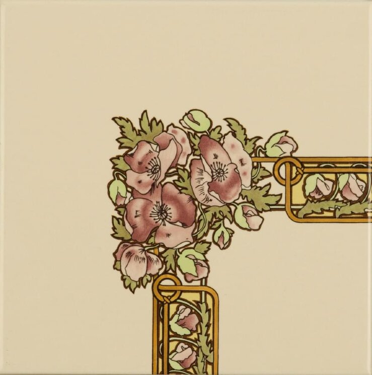 Декор Nocturnal Slumber Corner Tile 15.2x15.2 Artworks Colonial White Original Style з колекції Artworks Colonial White Original Style