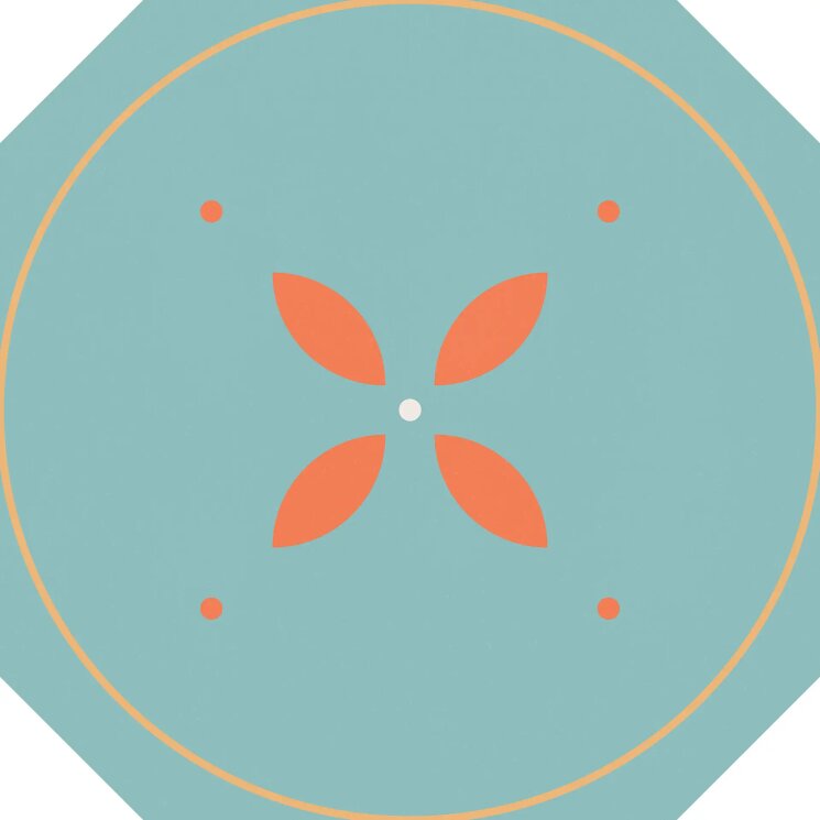 Плитка 20x20 22330 Tender Dec. Pastel Tuquoise Cevica Tender з колекції Tender Cevica