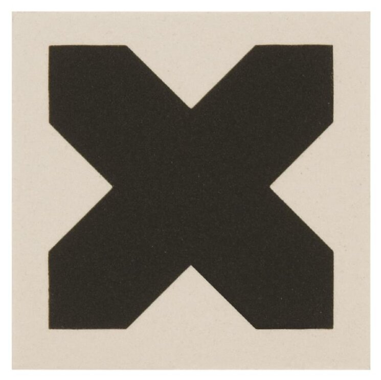 Вставка Mesopotamia Corner Black On Dover White 5.3x5.3 Odyssey Original Style з колекції Odyssey Original Style