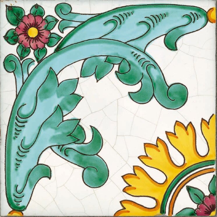 Декор (25x25) Nausica Antichi Decori - Cotto Salernitano з колекції Cotto Salernitano Giovanni De Maio