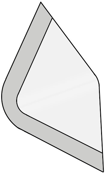 L-елемент (3.14x1.53) angolo interno transverse (argento) - Rhumbus з колекції Rhumbus Petracers