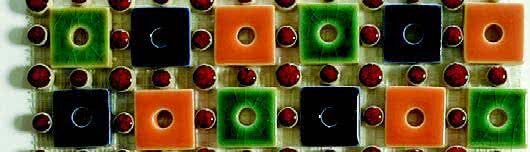 Мозаїка (7.1x24.6) M01A Fascia Twister (blu/arancio/bosco/rubino) - Decors з колекції Decors Zillig