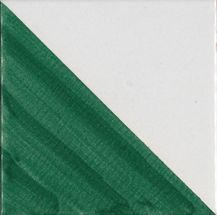 Плитка (10x10) CI NC/34 SM13 Verde Smeraldo su fondo P/8 bianco puro - Novecento з колекції Novecento Made a Mano