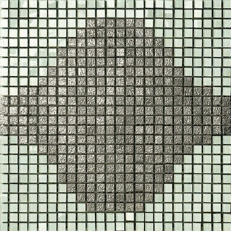 Мозаїка (28.6x28.6) 100004 Musivadecoroabracadabragrigioargento/Platino 1x1 - Musiva з колекції Musiva Settecento