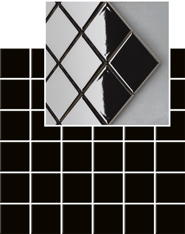 Цоколь 29.8x29.8 Altea Nero Mozaika Prasowana K.4,8X4,8 з колекції Altea-Albir Paradyz