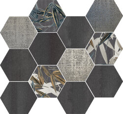Мозаїка Denver mosaic hex foglia steel  29,7х34,5