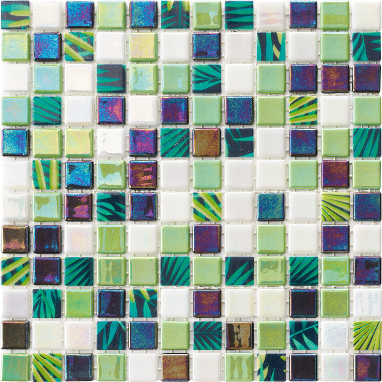 Мозаїка (31.6x31.6) 7972 Green Jungle - Ink з колекції Ink Alttoglass
