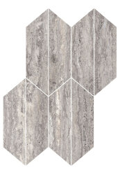 Мозаїка Travertino Vein Titanio Mosaico Losanga - 29.4x40.7 RCLA Realstone_Travertino