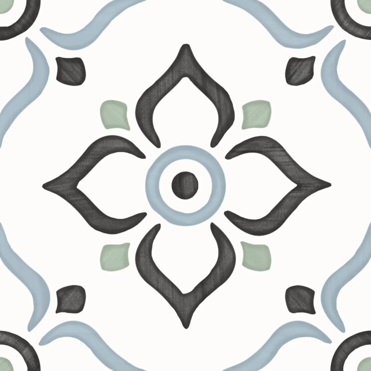 Плитка 12.3x12.3 31086 TANGER BLUE GARDEN/ Harmony Tanger з колекції Tanger Harmony