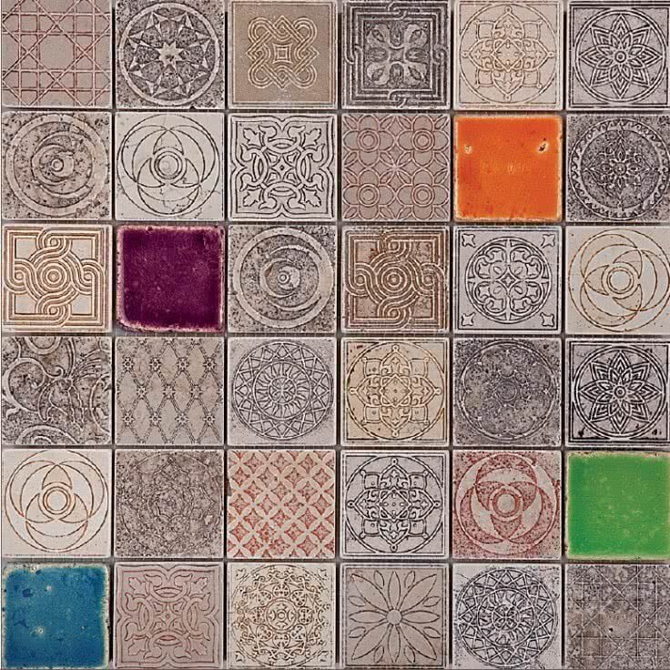 Мозаїка (30.5x30.5) Stamp 50Mix Caramel 5*5 - Stamp з колекції Stamp Lithos Mosaico