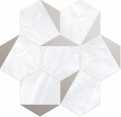 Мозаїка Esagona Triangolo Bianco Platinum 30x28 Nolita Vallelunga