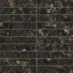 Мозаїка (30x30) 729065 Marble Black Mos. Nat.3X15 - I Marmi di Rex