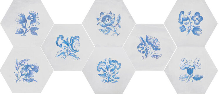 Плитка 19,8*22,8 Hexagonos Sloane Cement Jubilee Pamesa з колекції Jubilee Pamesa
