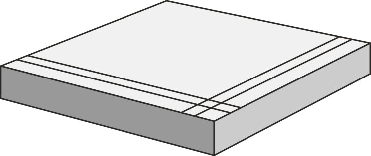 Кутова сходинка 29,75x29,75 A. Mano Grey Nat Grad Rec Ang G-527-A.mano з колекції A.mano Apavisa